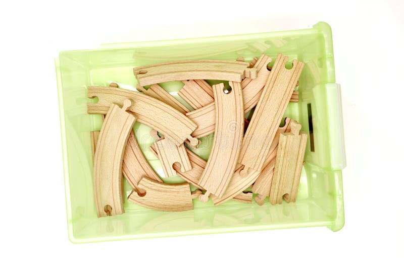 large wooden train track