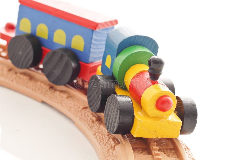 Wooden Train On Tracks