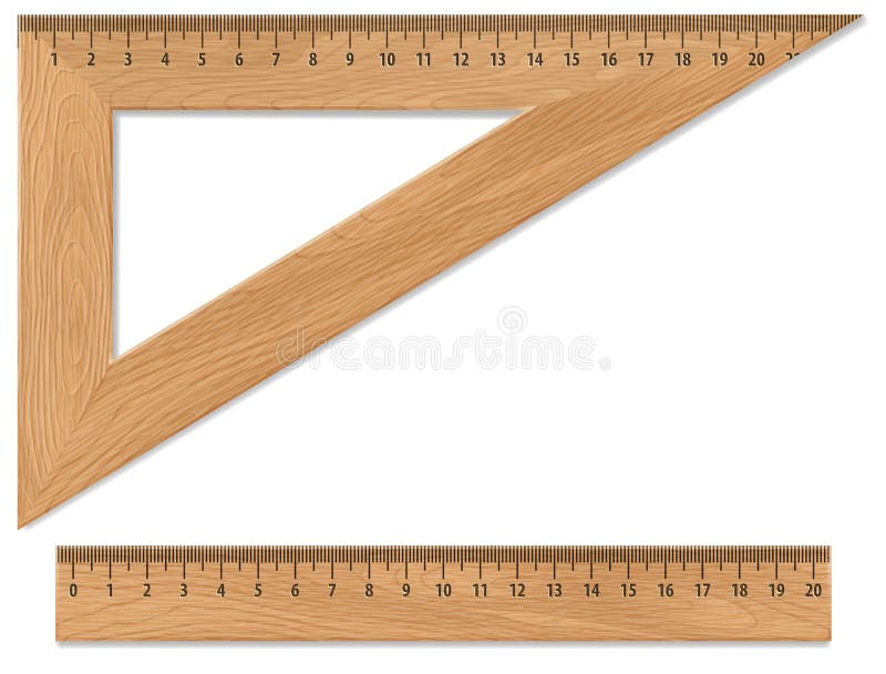 Triangular Wooden Ruler Triangular Wooden Ruler