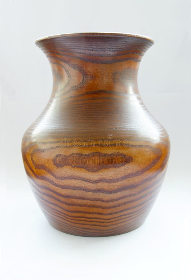 Wooden vase stock image. Image of wood, crafts, beautiful - 35079693