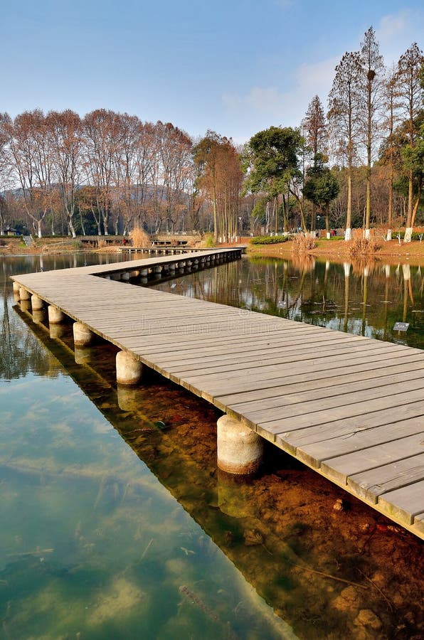 Wooden walking path stock photo. Image of beautiful, blue - 23452704