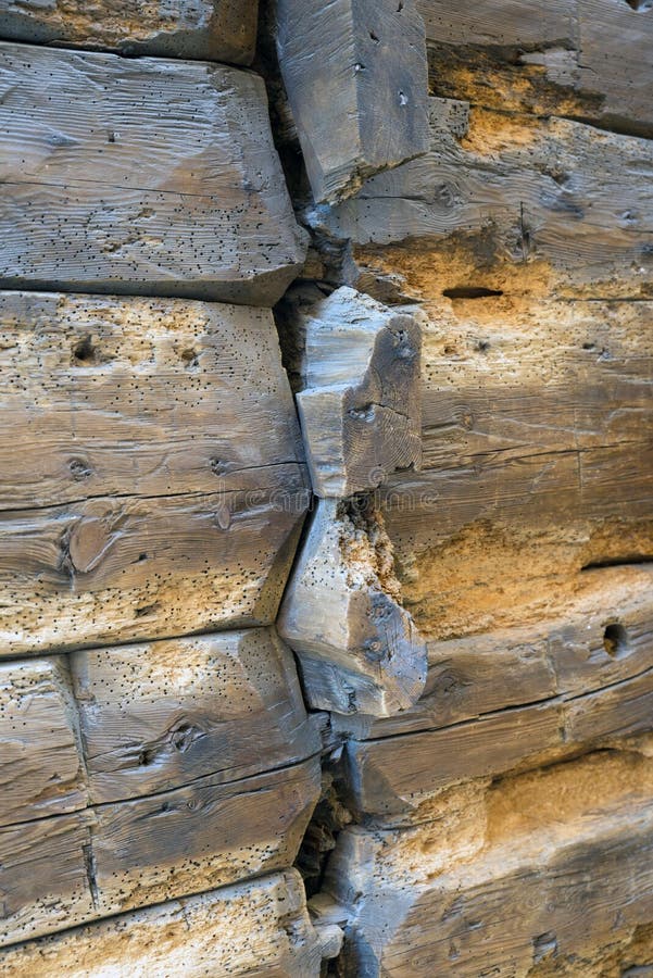 Wooden wall corner stock photo. Image of house, rural 94366704