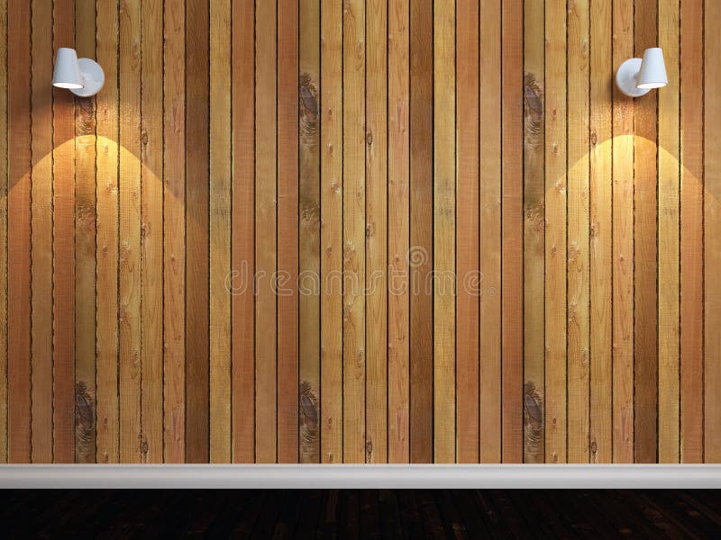 Wooden wall with lights stock illustration. Illustration of lifestyle