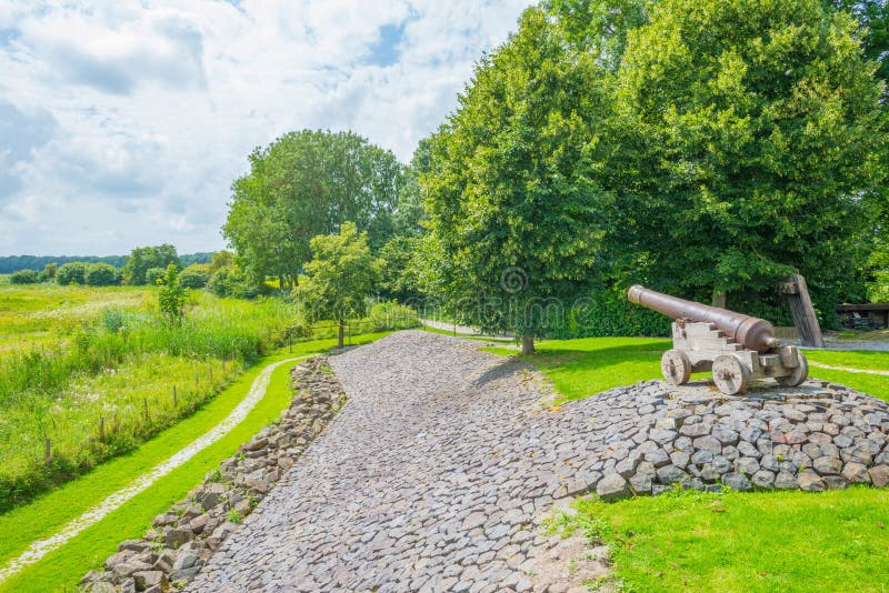 Wooden wall protecting an island against a former sea royalty free stock image Wooden wall protecting an island against a former sea royalty free stock image
