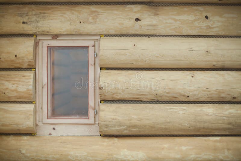 Wooden wall with window