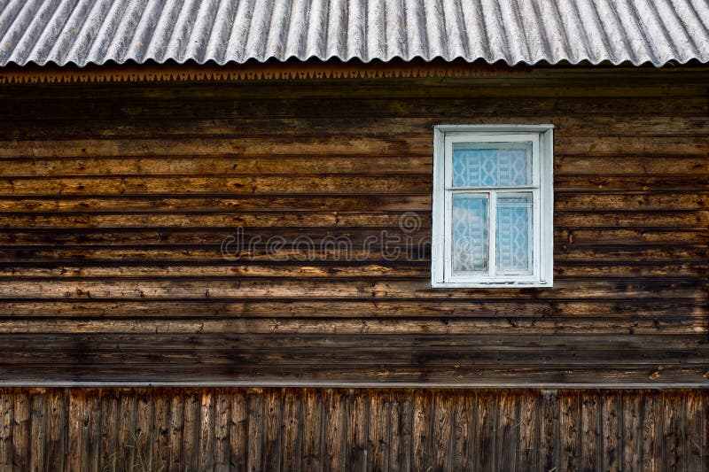 Wooden wall with window