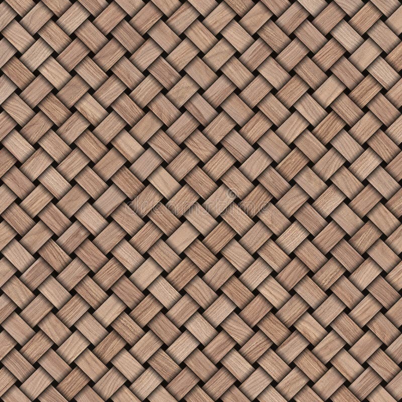 Wooden weave texture background. Abstract decorative wooden textured basket weaving background. Seamless pattern.