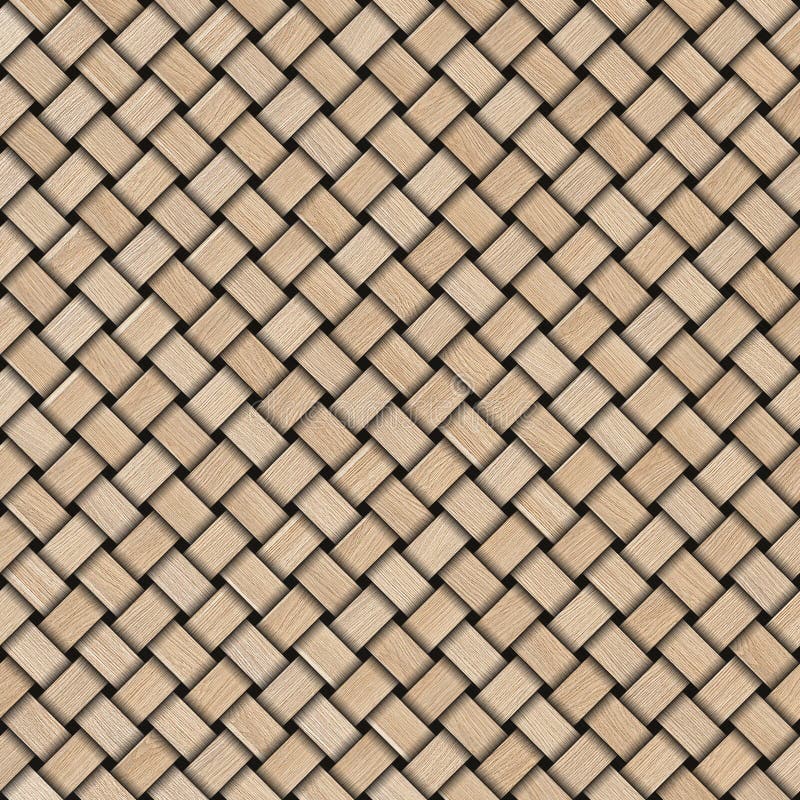 Wooden weave texture background. Abstract decorative wooden textured basket weaving background. Seamless pattern.