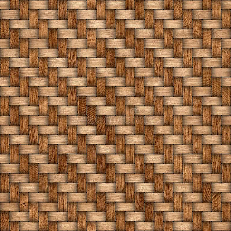 Wooden weave texture background. Abstract decorative wooden textured basket weaving background. Seamless pattern.