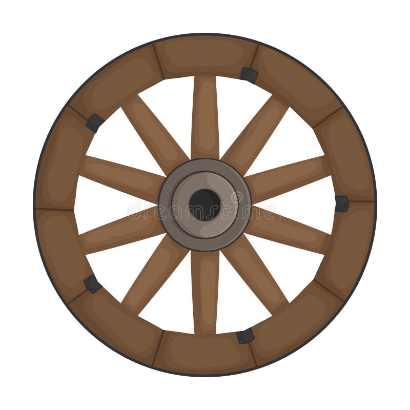 Wooden Wheel Cartoon Vector  Vector Illustration Wagon.  Isolated Illustration of Wooden Wheel of Wagon Icon Stock Vector -  Illustration of rusty, vintage: 215934572