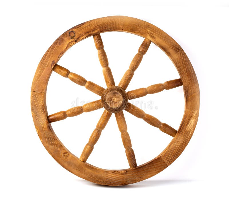 Wooden wheel isolated stock image. Image of retro, rural - 158825331
