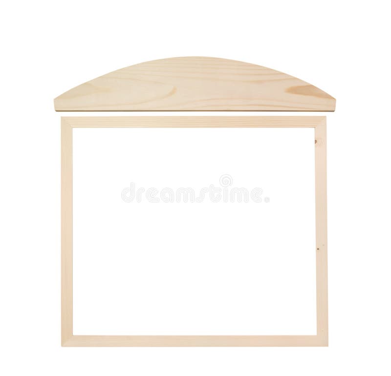 Wooden Whiteboard with Blank Space isolated on white