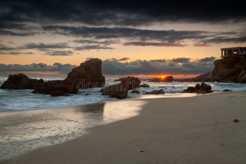 Rock Formation at Woods Cove, Laguna Beach, Califo Stock Image Image
