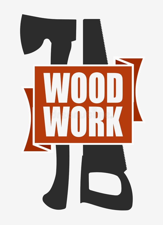 Carpentry Vector Logo With Hammer And Saw Stock Vector 