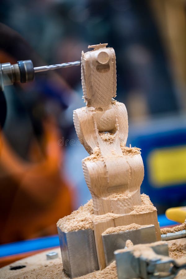 Woodworking CNC Milling Machine. Stock Image Image of cutting, machining 79787817