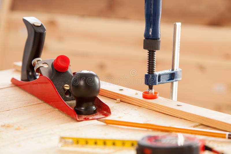 Woodworking Tools on a Carpenter S Table Stock Photo Image of furniture, tool 54046120