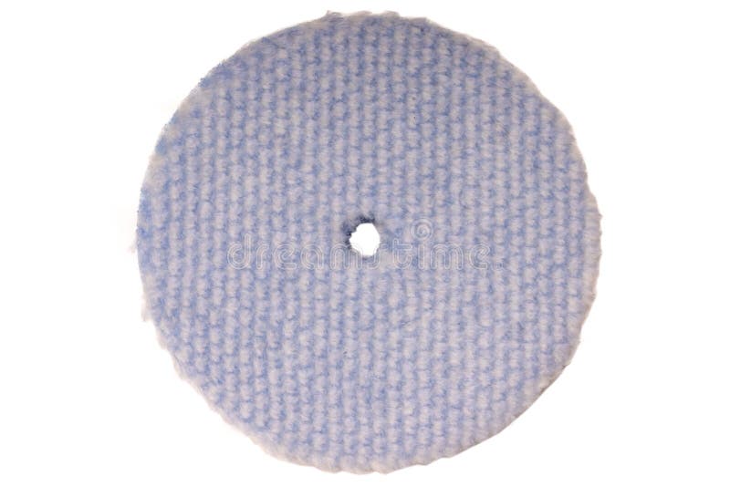 Wool Polish Pad with Velcro Backing. Automotive. Detailing. Stock Image