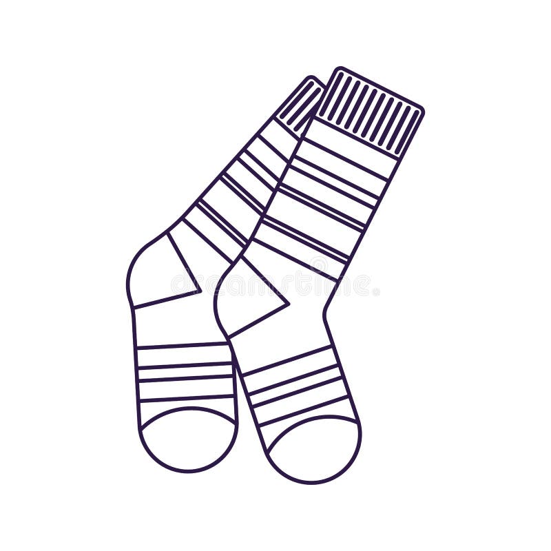 Winter Socks Isolated Vector Icon Stock Vector - Illustration of ...