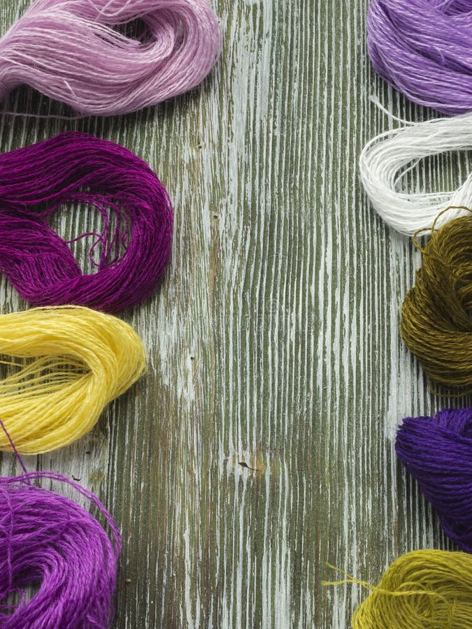 Wool thread for embroidery stock photo. Image of material 75773728