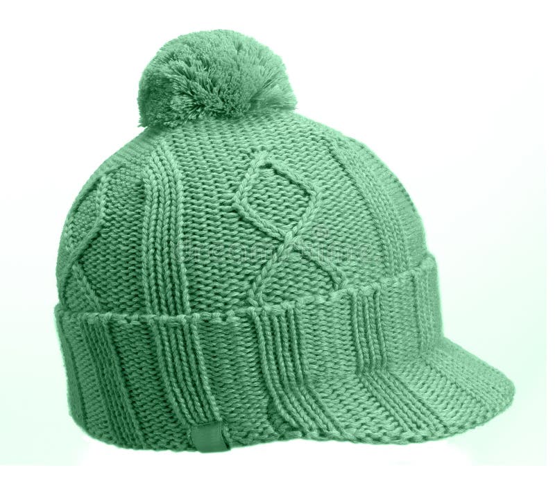 Woolen green hat stock photo. Image of accessory, color 8511294