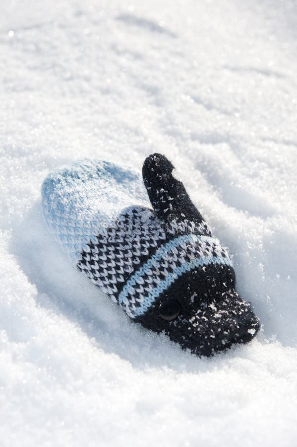 Woolen Kindhandschuh stockfotos
