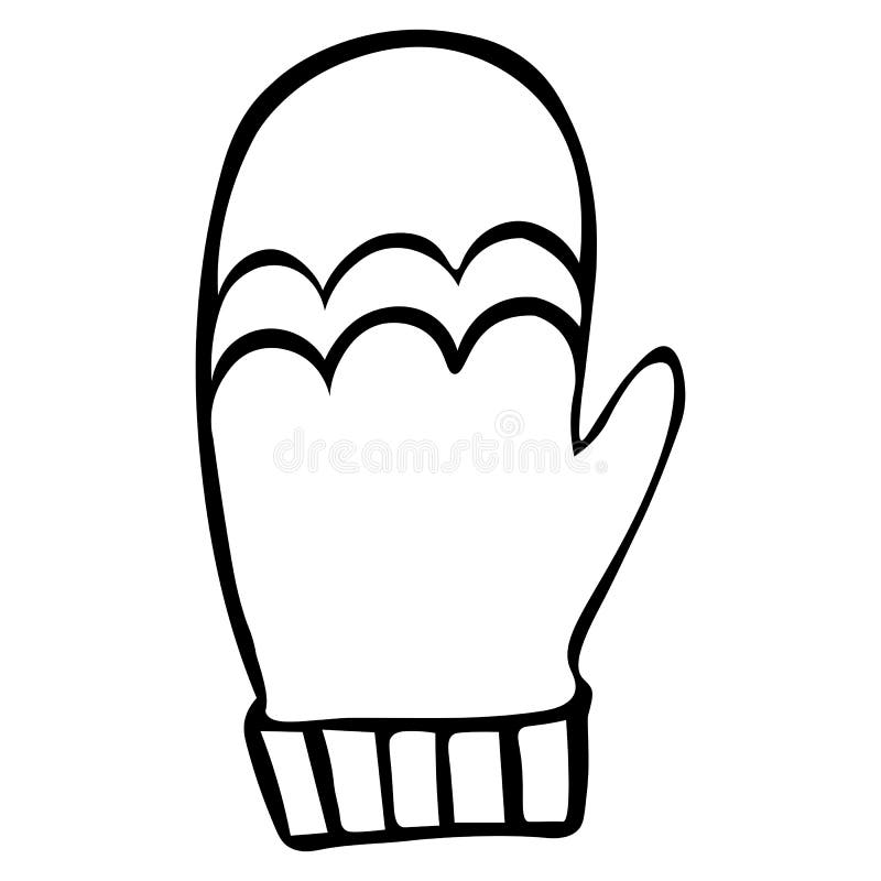 Mitten Sketch Vector Illustration Stock Vector - Illustration of icon