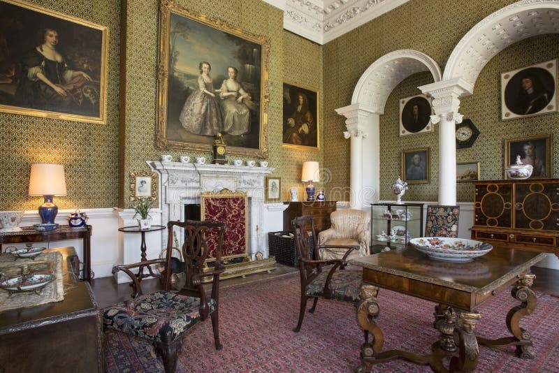 Woonkamer - Manor - Yorkshire - Engeland stock afbeelding Woonkamer - Manor - Yorkshire - Engeland stock afbeelding