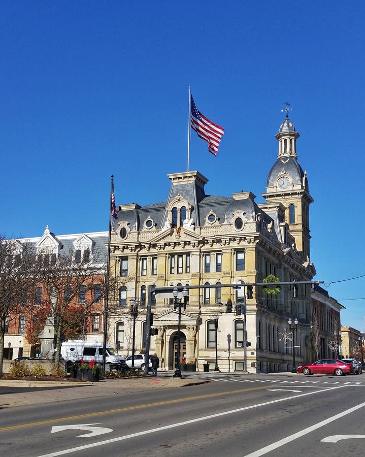 Centro de Wooster, Ohio imágenes de archivo libres de regalías