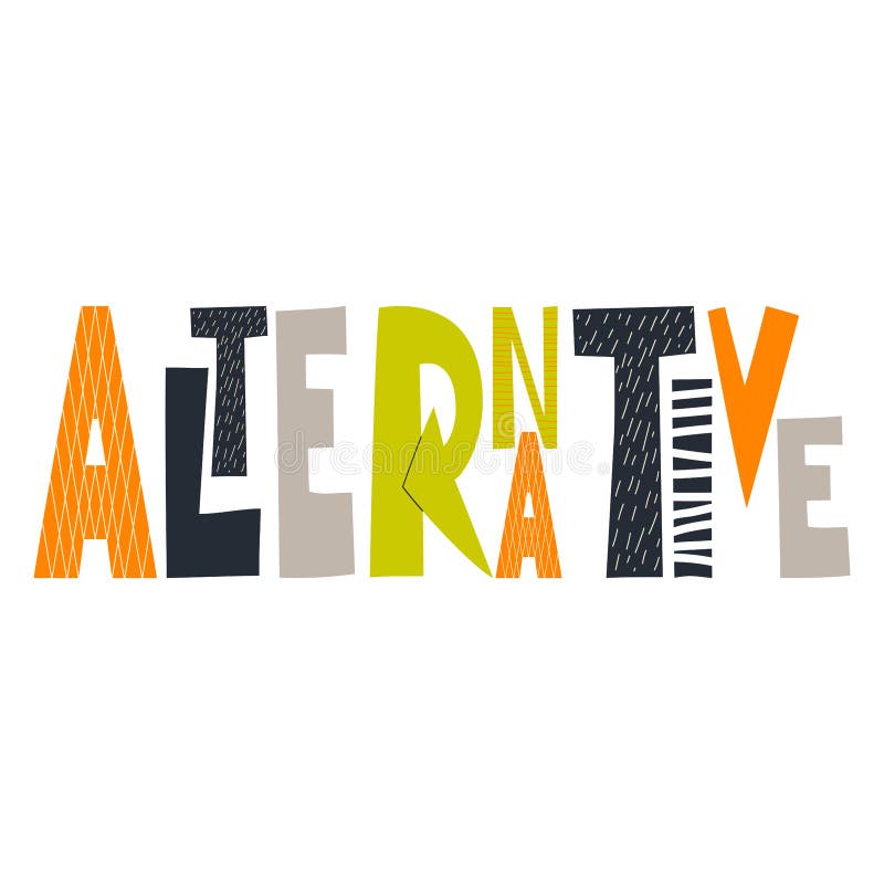 The Word Alternative, Which is Drawn in Vector Stock Vector