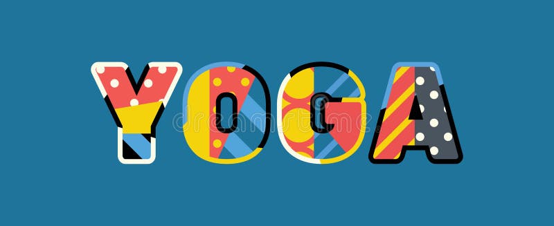 Word Art Illustration van het yogaconcept royalty-vrije illustratie Word Art Illustration van het yogaconcept royalty-vrije illustratie