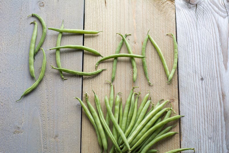 Word Bean with Fresh Green Beans Stock Image Image of green, beans