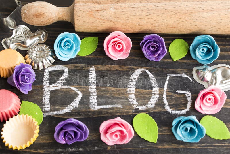 Word Blog with Accessories for Cakes Stock Image Image of interesting