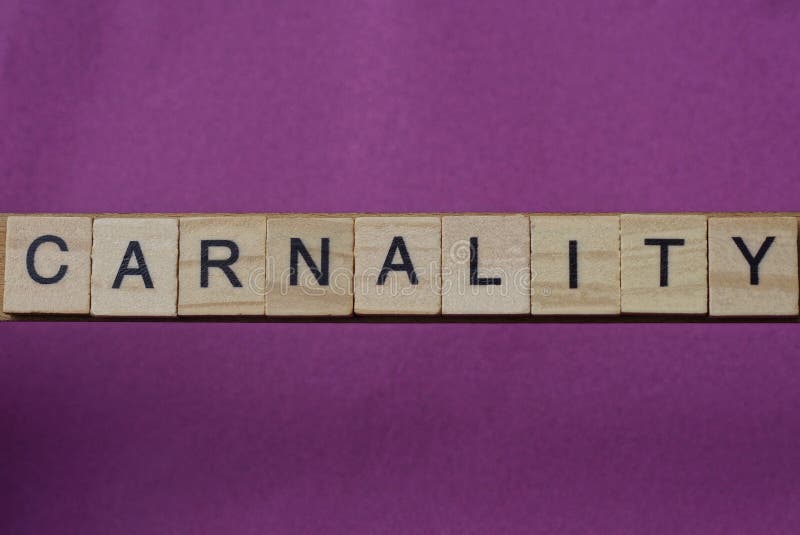 Word carnality made from wooden letters