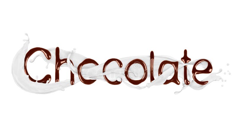 The Word Chocolate Written By Liquid Chocolate Stock Illustration 