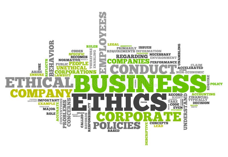 Word Cloud Business Ethics vector illustration Word Cloud Business Ethics vector illustration