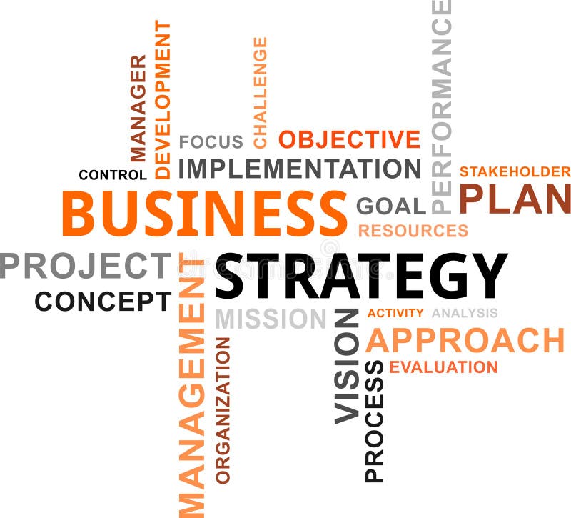 Word cloud - business strategy vector illustration