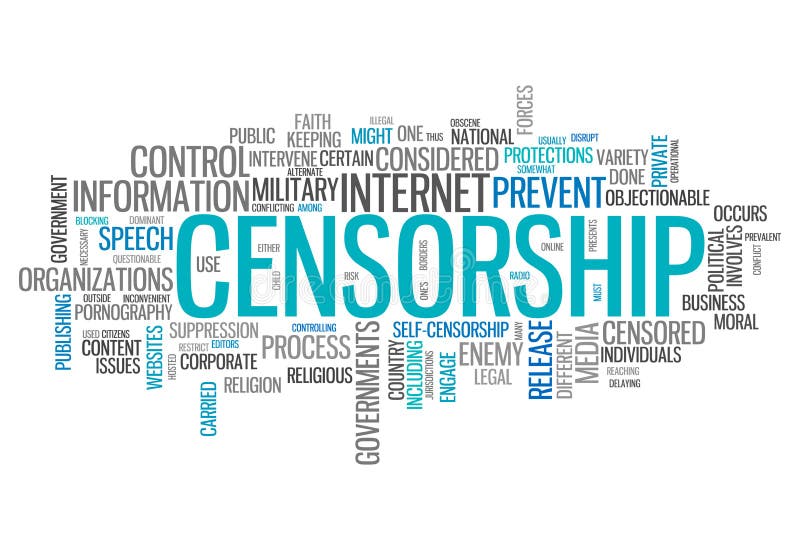 Word Cloud Censorship stock illustration. Illustration of opression