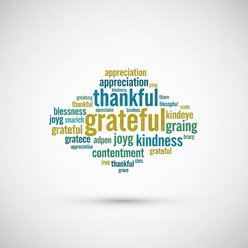 A word cloud forms a rounded royalty free illustration