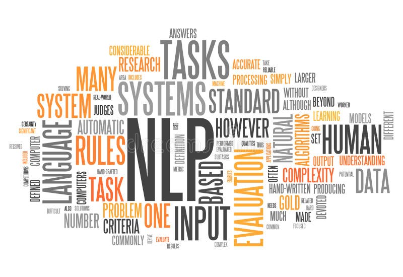 Word Cloud NLP stock illustration. Illustration of design - 115654793