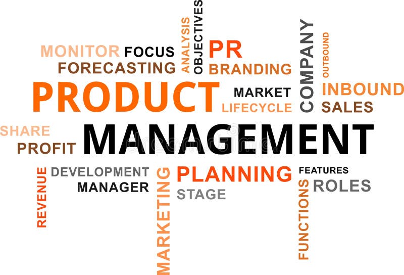 Word cloud - product management vector illustration