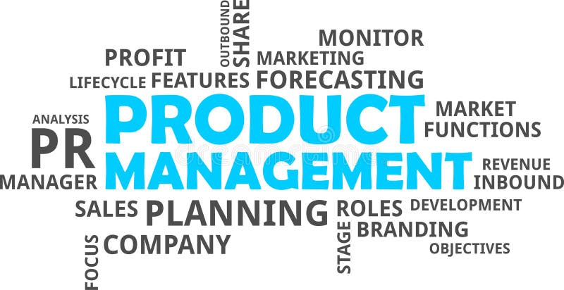 Word cloud - product management royalty free illustration
