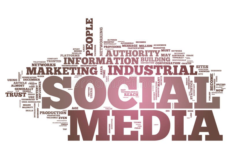 Word Cloud Social Media stock illustration