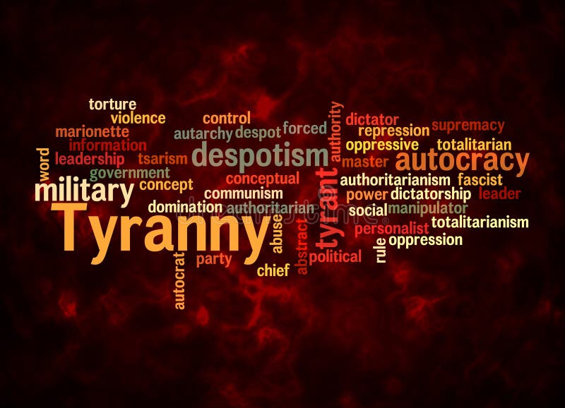 Word Cloud with TYRANNY concept create with text only