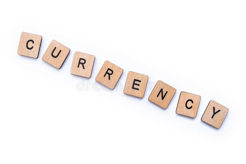 The word CURRENCY royalty free stock photo The word CURRENCY royalty free stock photo