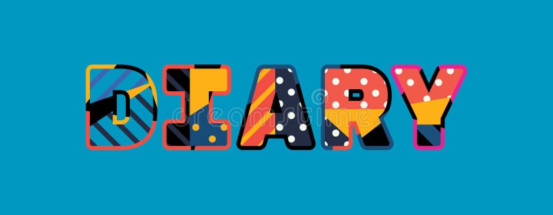 Diary Concept Word Art Illustration stock illustration