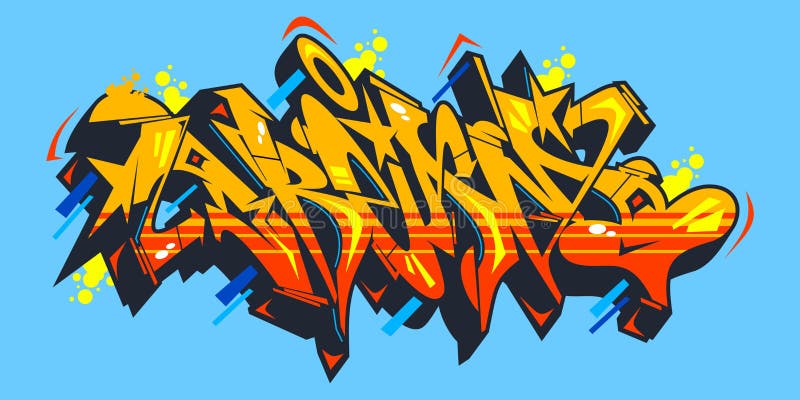 Abstract Word Dream Graffiti Style Font Lettering Vector Illustration vector illustration
