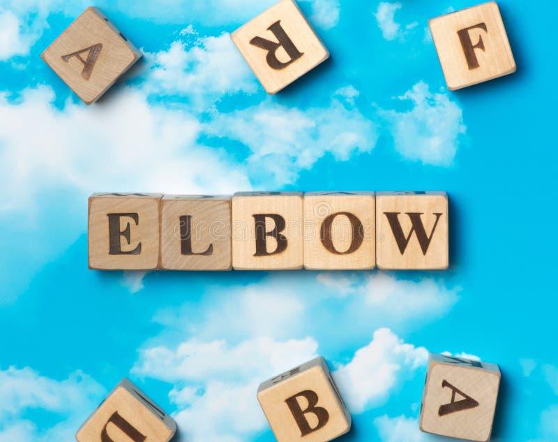 The word Elbow stock photo. Image of message, disease 85229854