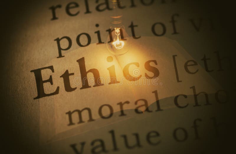 Word Ethics and light bulb stock image. Image of moral 86561003