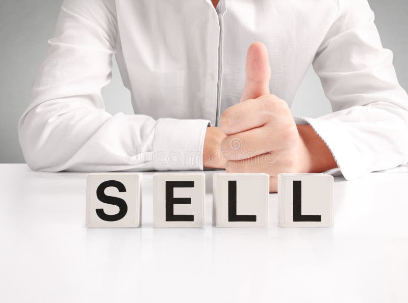 Word forming a box in hand stock image