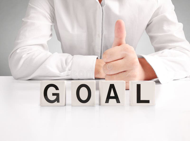 Word forming a box in hand stock image